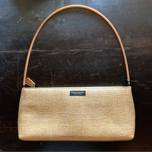Kate Spade woven straw bag. 11”x5”